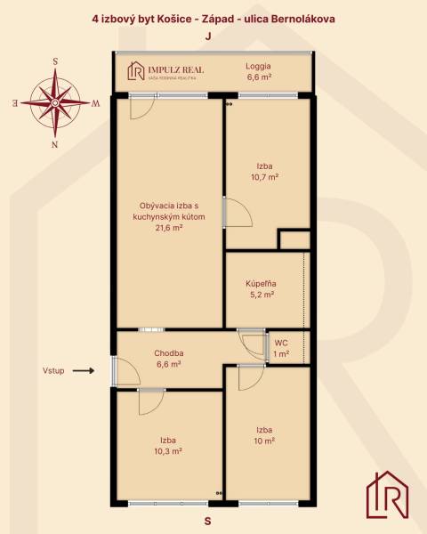 podorys_4izbovy_byt_kosice