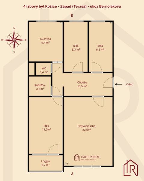 podorys-4-izbovy-byt-bernolakova-kosice-terasa