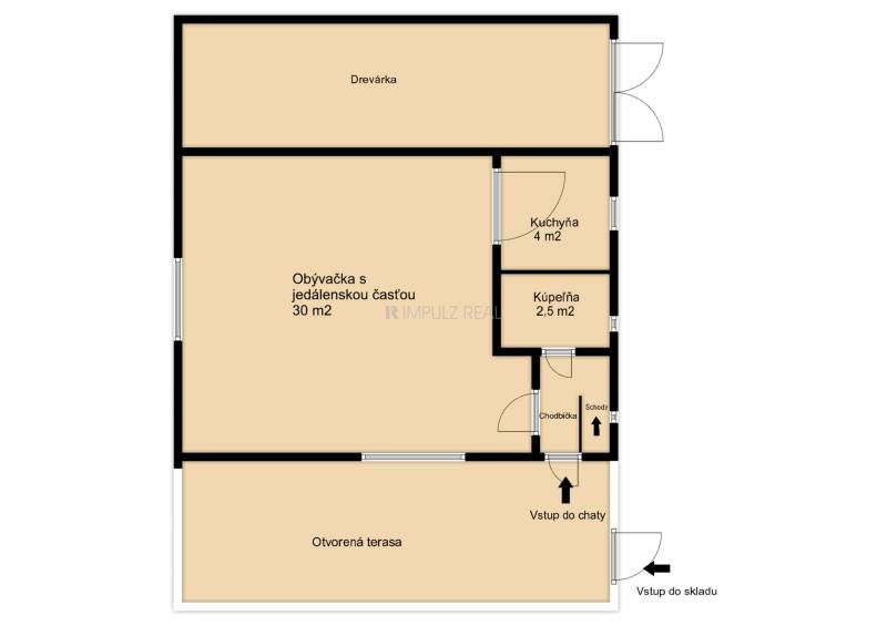 Chata Ružín prízemie