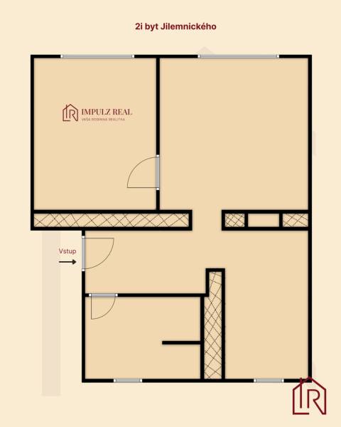 2i byt Jilemnického pôdorys
